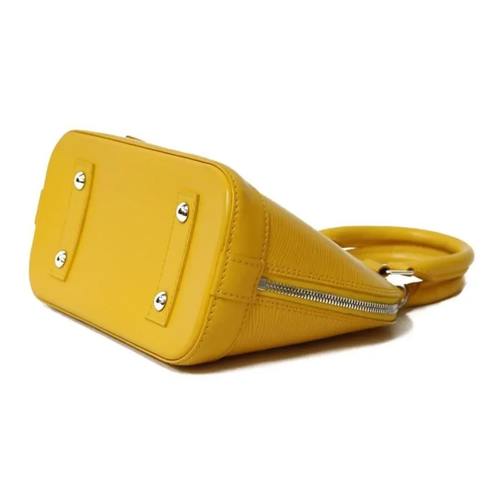 Louis Vuitton Alma BB Shoulder Bag Handbag Epi Leather Yellow